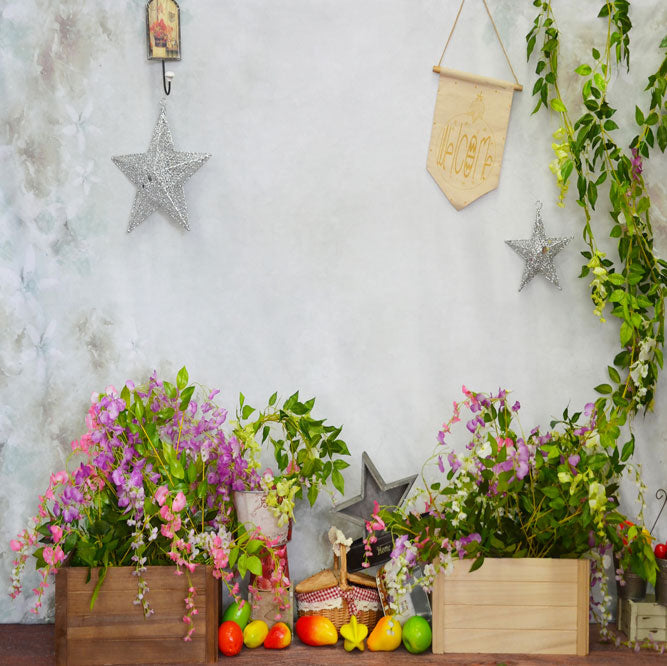 Kate Herzlich willkommen Frühling Blumen Hintergrund Entworfen von Jerry_Sina - Kate Backdrop.de