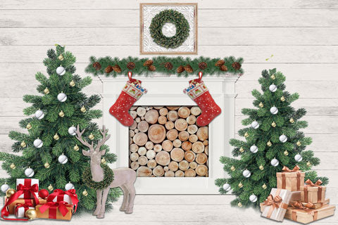 Kate-Weihnachtsbaum-Geschenk-Raum-Hintergrund entworfen von Jerry_Sina - Kate Backdrop.de