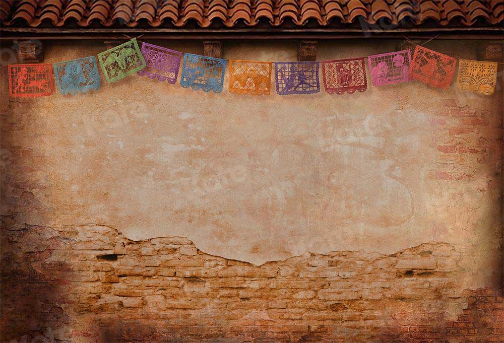 Kate Fiesta Cinco de Mayo Backsteinhintergrund Entworfen von JS Photography - Kate Backdrop.de