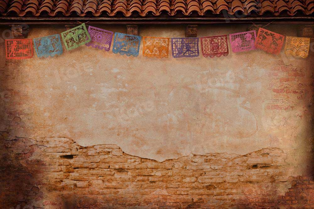 Kate Fiesta Cinco de Mayo Backsteinhintergrund Entworfen von JS Photography - Kate Backdrop.de