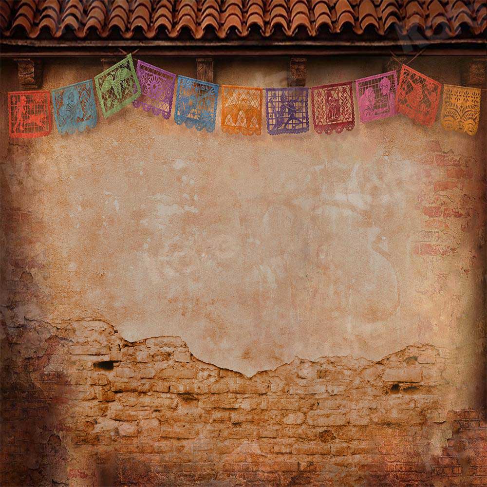 Kate Fiesta Cinco de Mayo Backsteinhintergrund Entworfen von JS Photography - Kate Backdrop.de