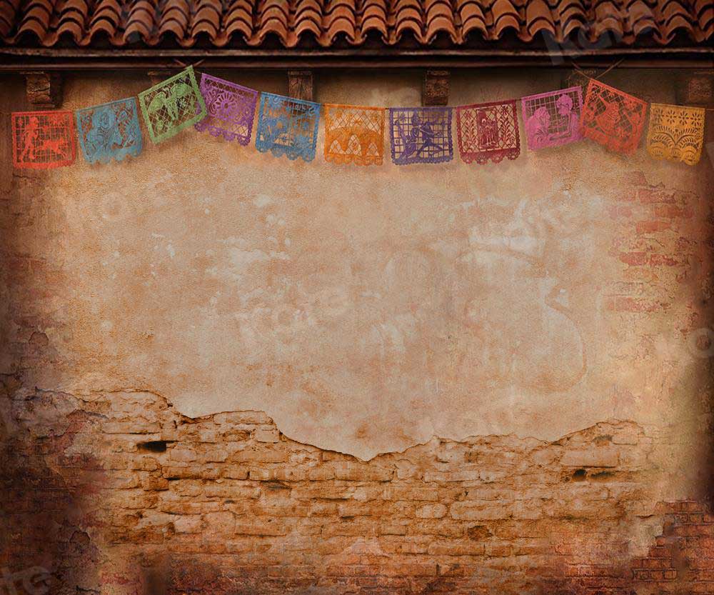 Kate Fiesta Cinco de Mayo Backsteinhintergrund Entworfen von JS Photography - Kate Backdrop.de