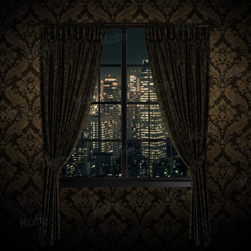 Kate Fenster Retro Stadt Hintergrund von JS Photography - Kate Backdrop.de