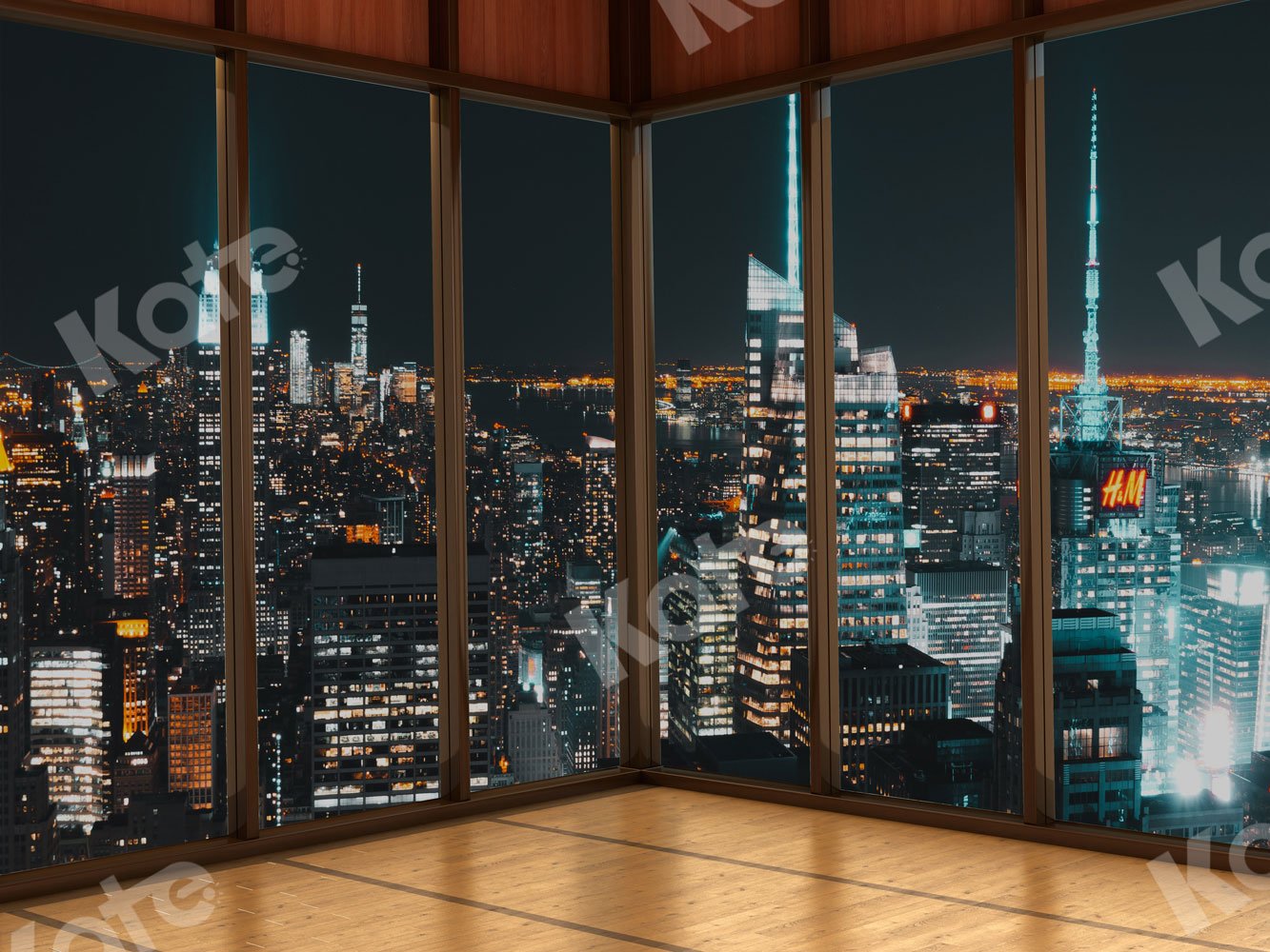 Kate Stadtbüro Hintergrund Nacht für Fotografie Entworfen von JFCC - Kate Backdrop.de