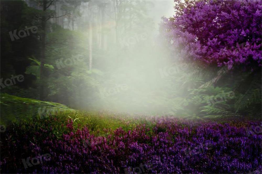 Kate Lila Lavendel Blume Wald Hintergrund für Fotografie Entworfen von Jerry_Sina - Kate Backdrop.de