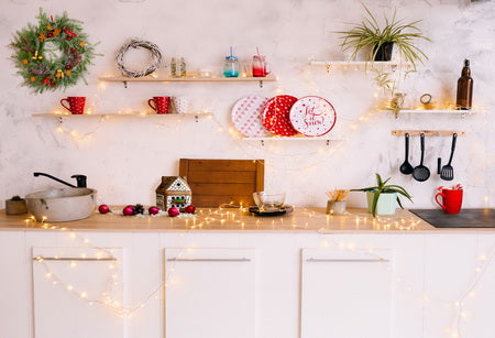 Weihnachtsküchen-Raum-Hintergrund