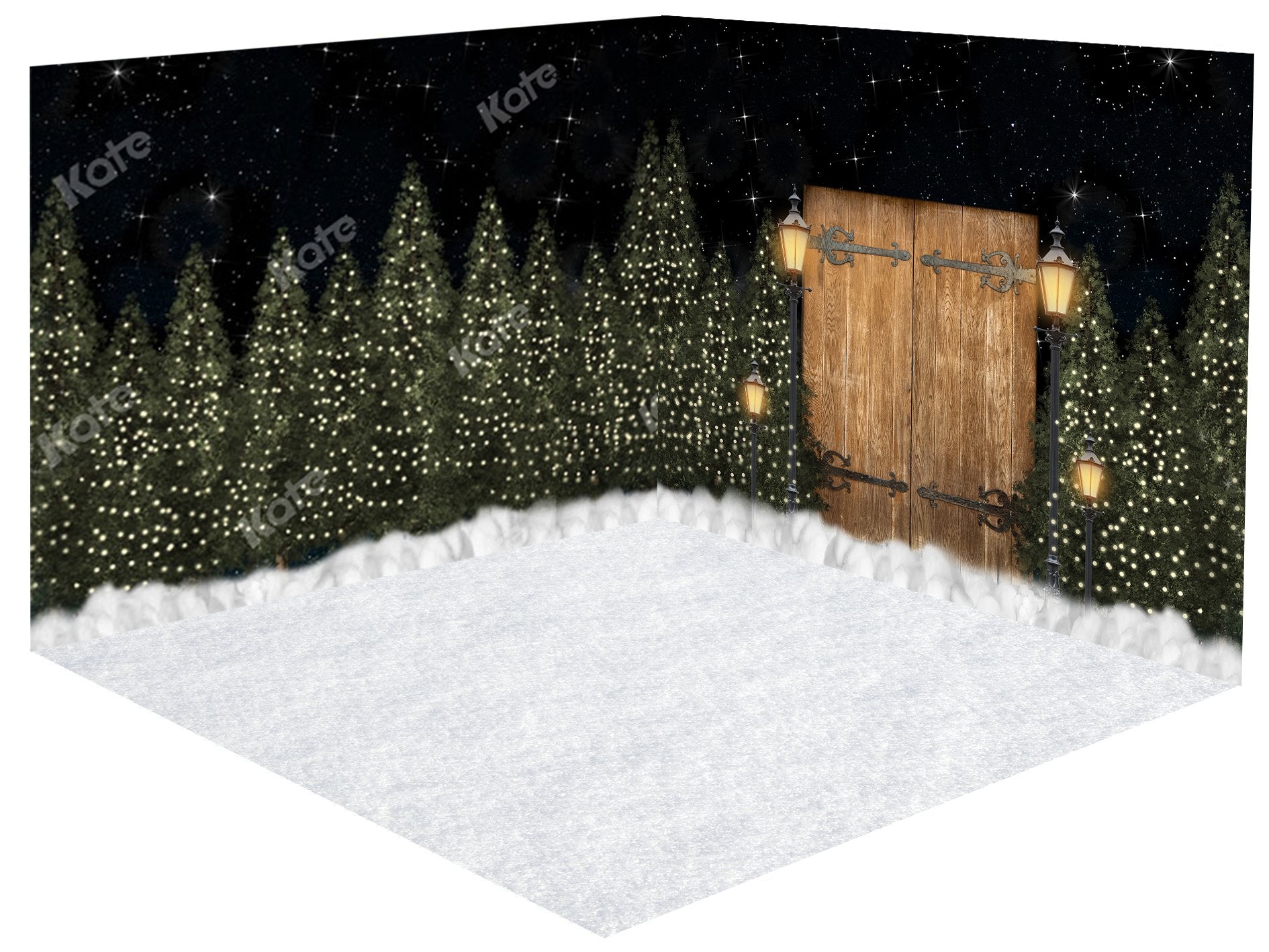Kate Weihnachten Weihnachtsbaum Schnee Zimmer Set - Kate Backdrop.de