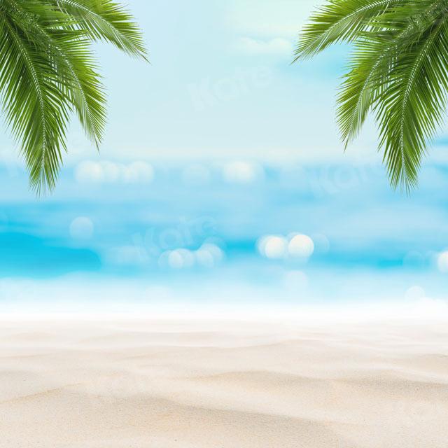 Kate Sommerstrand Kokosnussblätter Hintergrund für Fotografie - Kate Backdrop.de