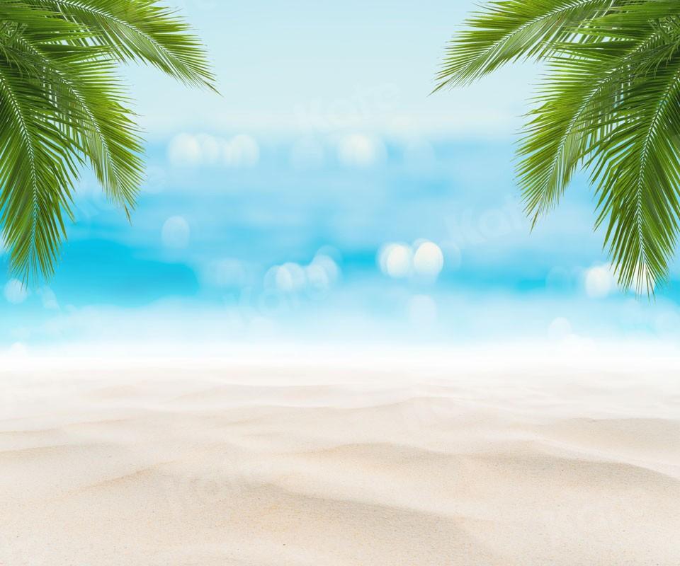 Kate Sommerstrand Kokosnussblätter Hintergrund für Fotografie - Kate Backdrop.de