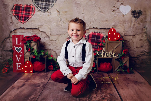 Kate Der Valentinstag Liebe Herz Beschädigt Wand Hintergrund für Fotografie Konzipiert von JFCC - Kate Backdrop.de
