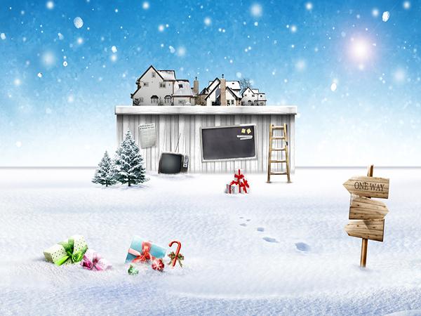 Katebackdrop:Kate Winter Photo Background Snow Gifts Backdrop