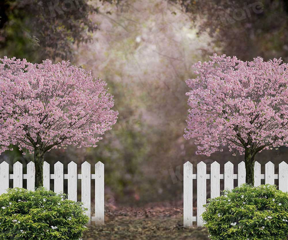 Kate Frühling Garten Kirschblüten Hintergrund für Fotografie - Kate Backdrop.de