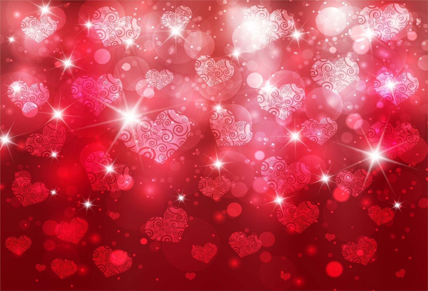 Katebackdrop:Kate Bokeh Valentine's Day Love heart backdrop