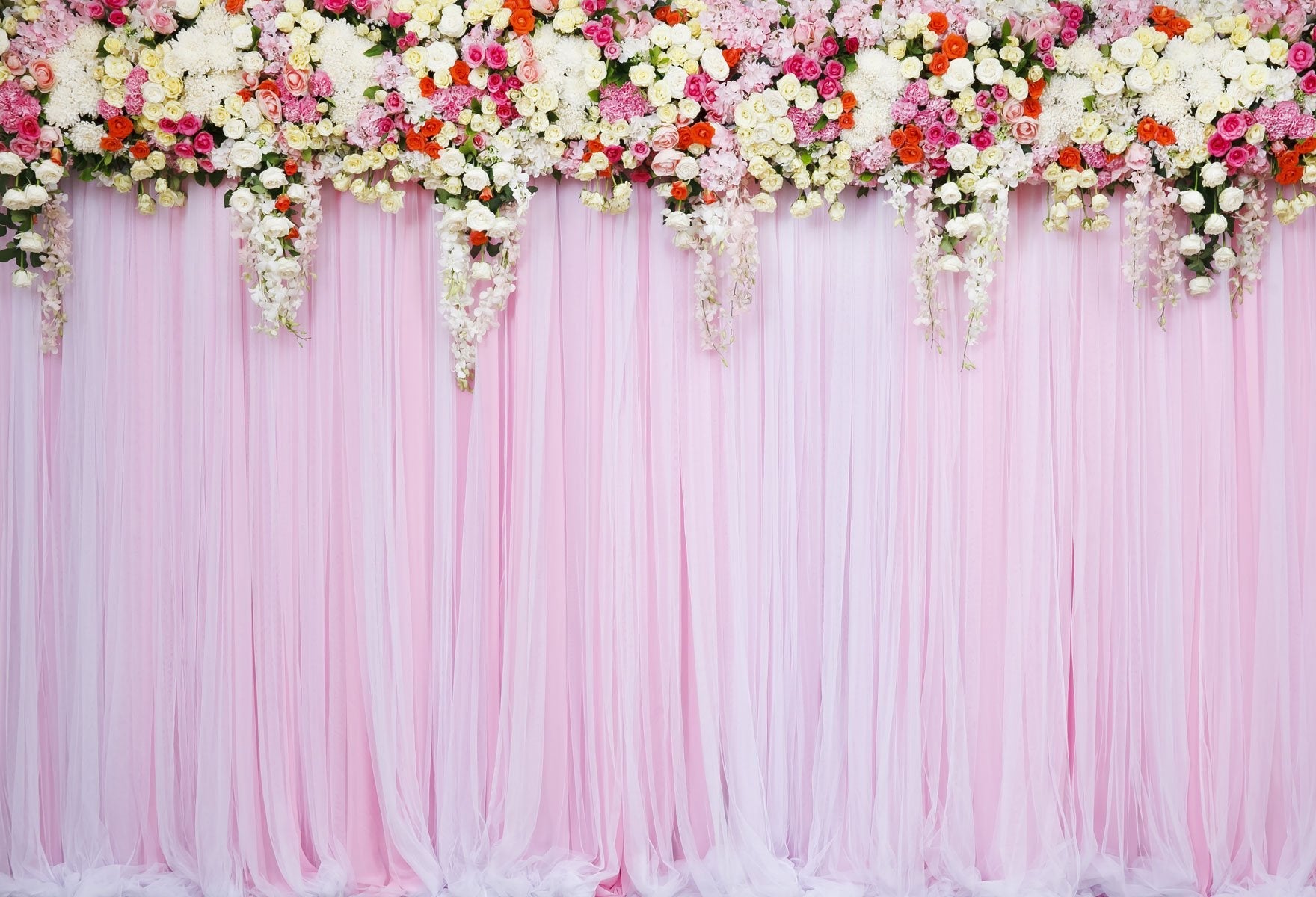 Katebackdrop:Kate Pink Wedding flower curtain Backdrop for photo/party