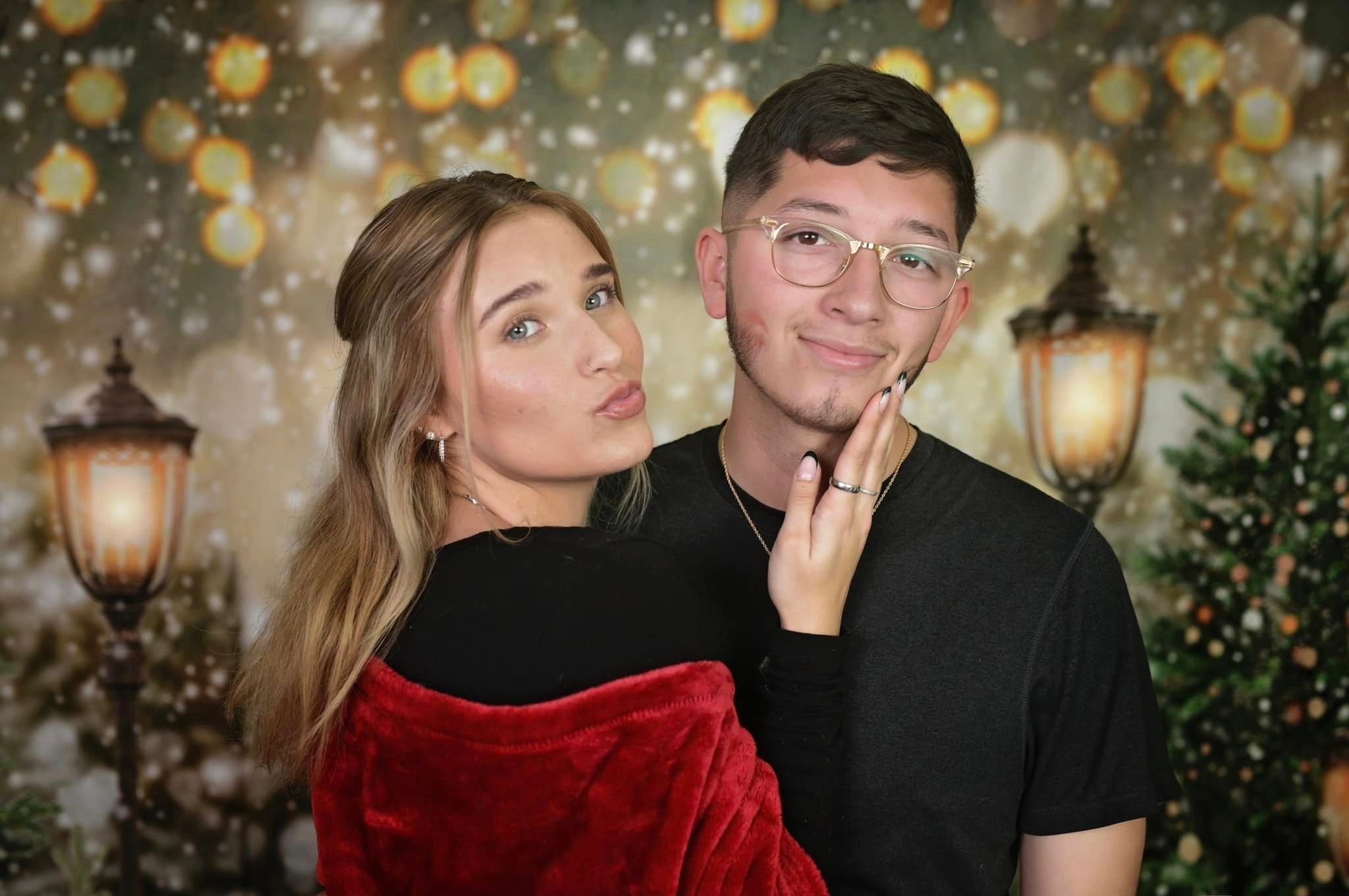 Kate Weihnachten Schneewald Lichter Hintergrund für Fotografie - Kate Backdrop.de