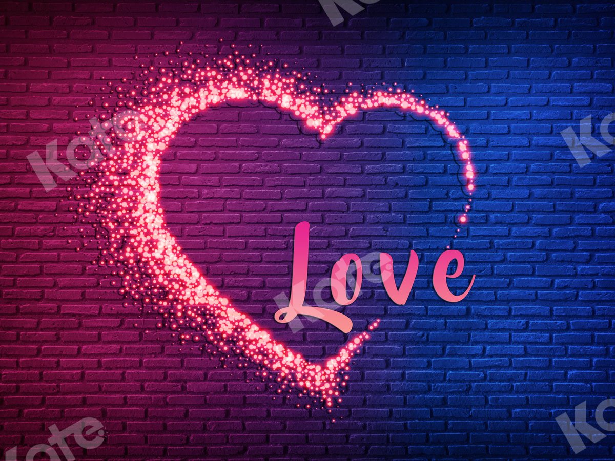Kate Valentinstag Ziegel LIEBE Hintergrund für Fotografie - Kate Backdrop.de