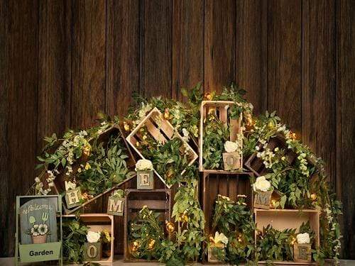 Katebackdrop:Kate Floral Decoration Wooden Spring/Easter Backdrop Designed by Jia Chan Photography
