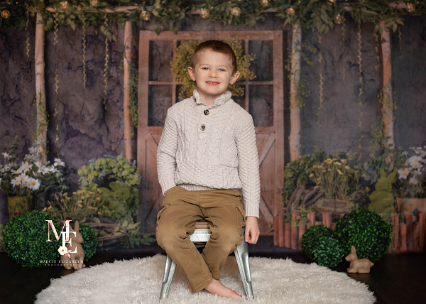 Kate Frühling Ostern Tür Blätter Hintergrund entworfen von Jia Chan Photography - Kate Backdrop.de