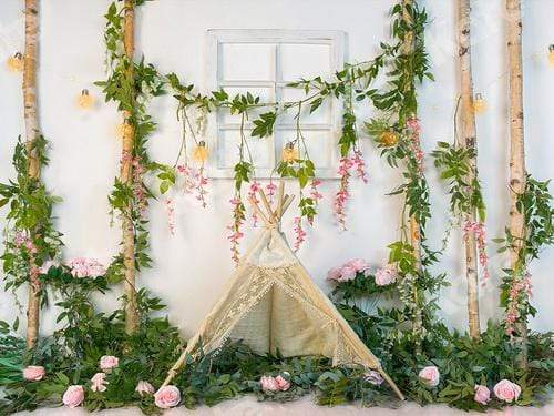 Katebackdrop:Kate Spring Tent Flowers Backdrop Designed by Jia Chan Photography