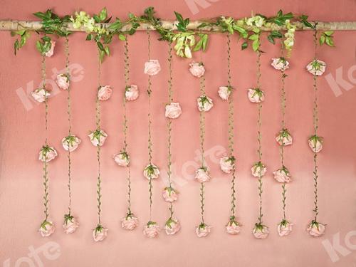Katebackdrop:Kate Spring Pink Hanging Flower Mother's Day Backdrop Designed by Jia Chan Photography