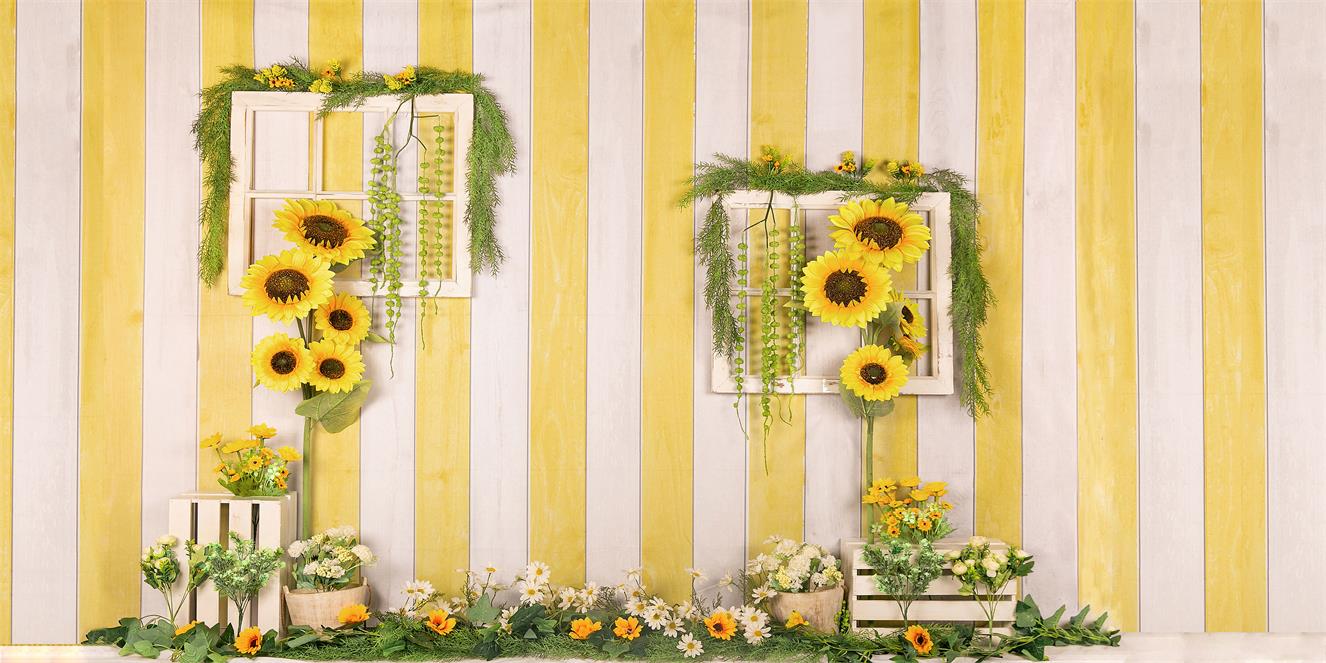 Kate Sonnenblumen Sommer Kinder Hintergrund Entworfen von Jia Chan Photography - Kate Backdrop.de