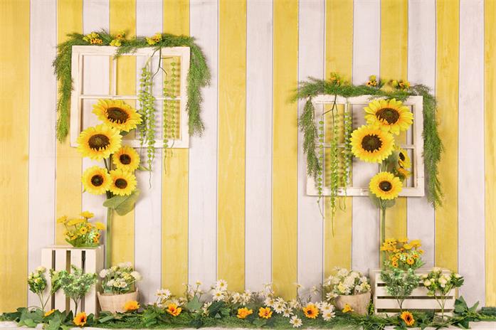 Kate Sonnenblumen Sommer Kinder Hintergrund Entworfen von Jia Chan Photography - Kate Backdrop.de