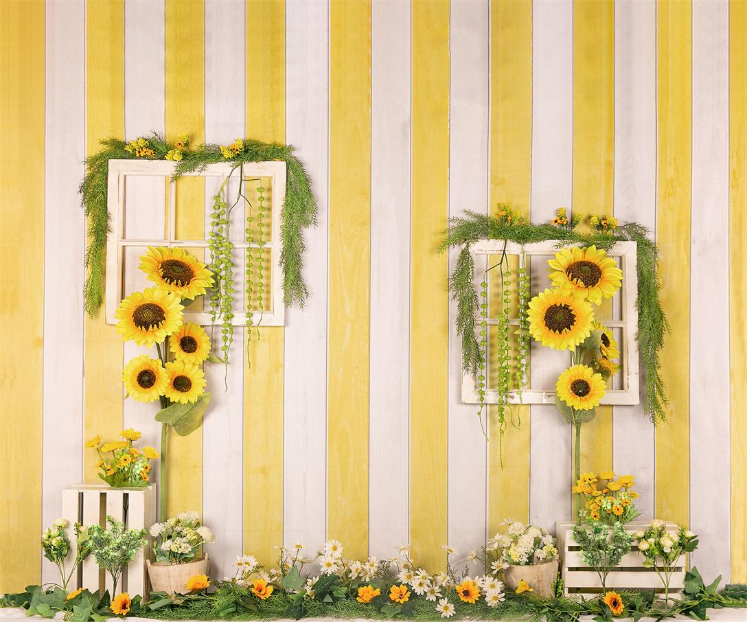 Kate Sonnenblumen Sommer Kinder Hintergrund Entworfen von Jia Chan Photography - Kate Backdrop.de