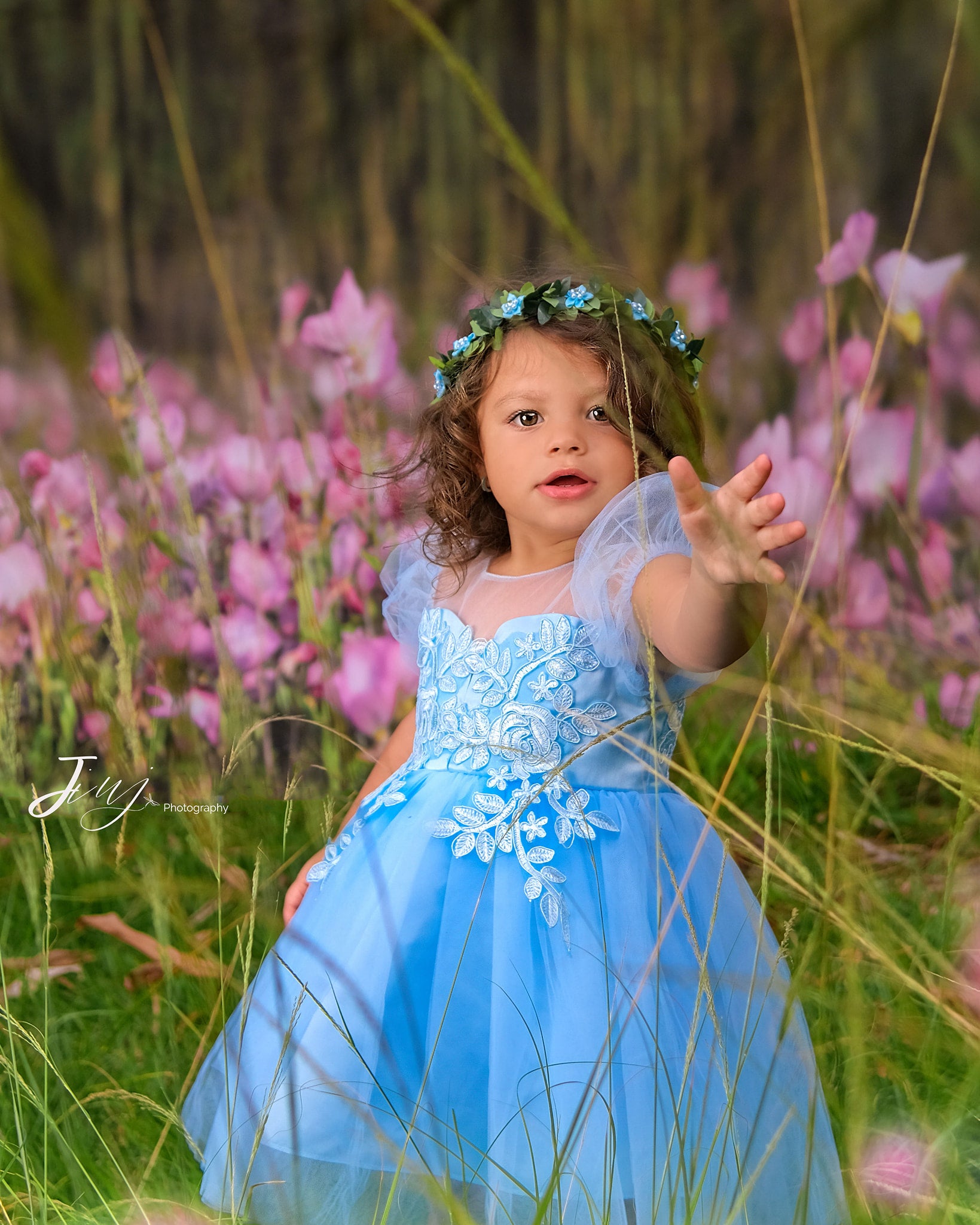 Kate Garten rosa Blumen Hintergrund entworfen von Jia Chan Fotografie - Kate Backdrop.de