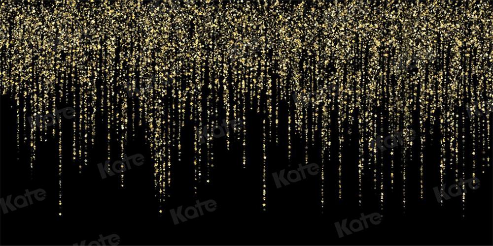 Kate Hintergrund schwarz Golden Sterne Party für Fotografie - Kate Backdrop.de