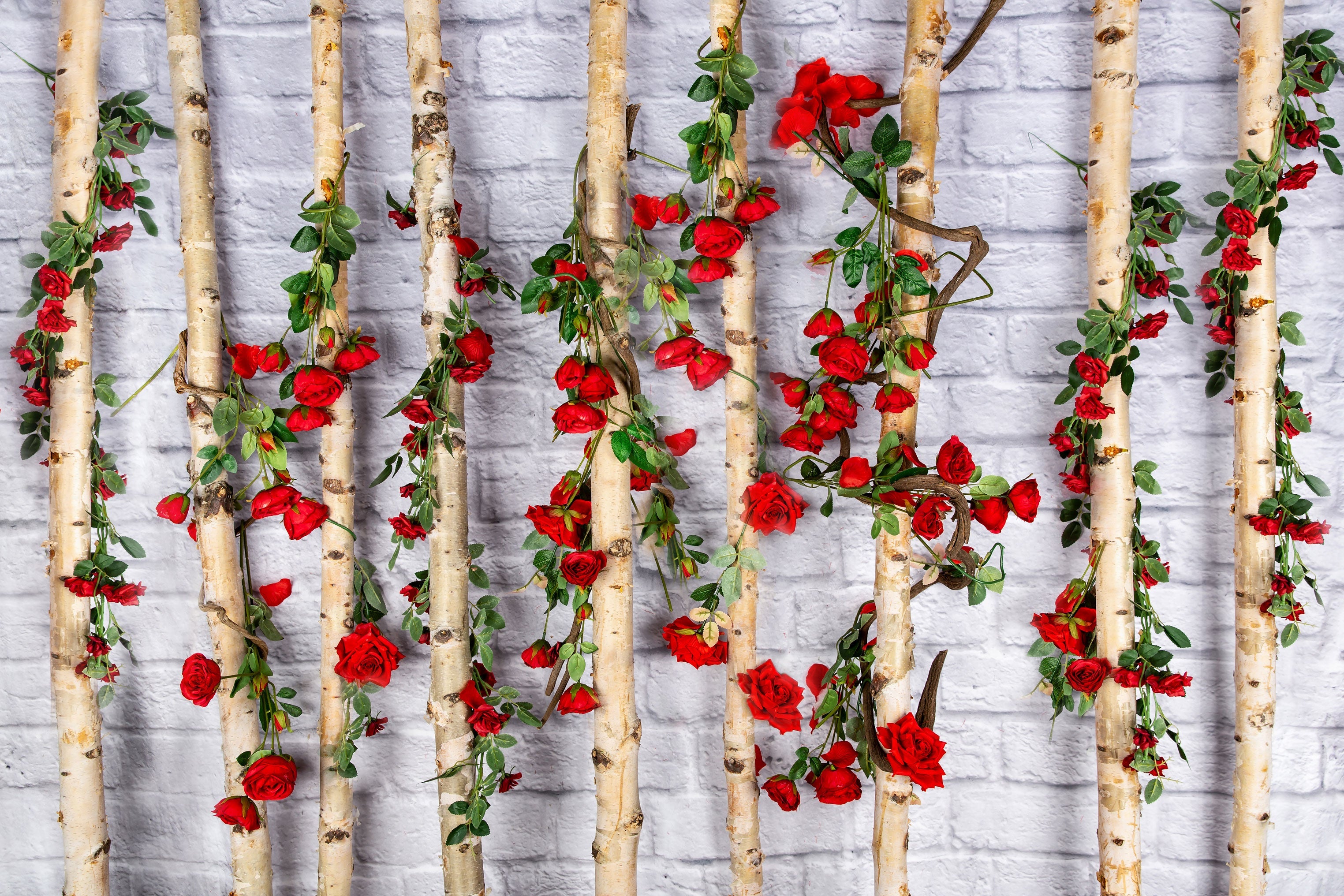 Kate Valentinstag \ Muttertag Holzstab mit Rosen Hintergrund Entworfen von Jia Chan Fotografie