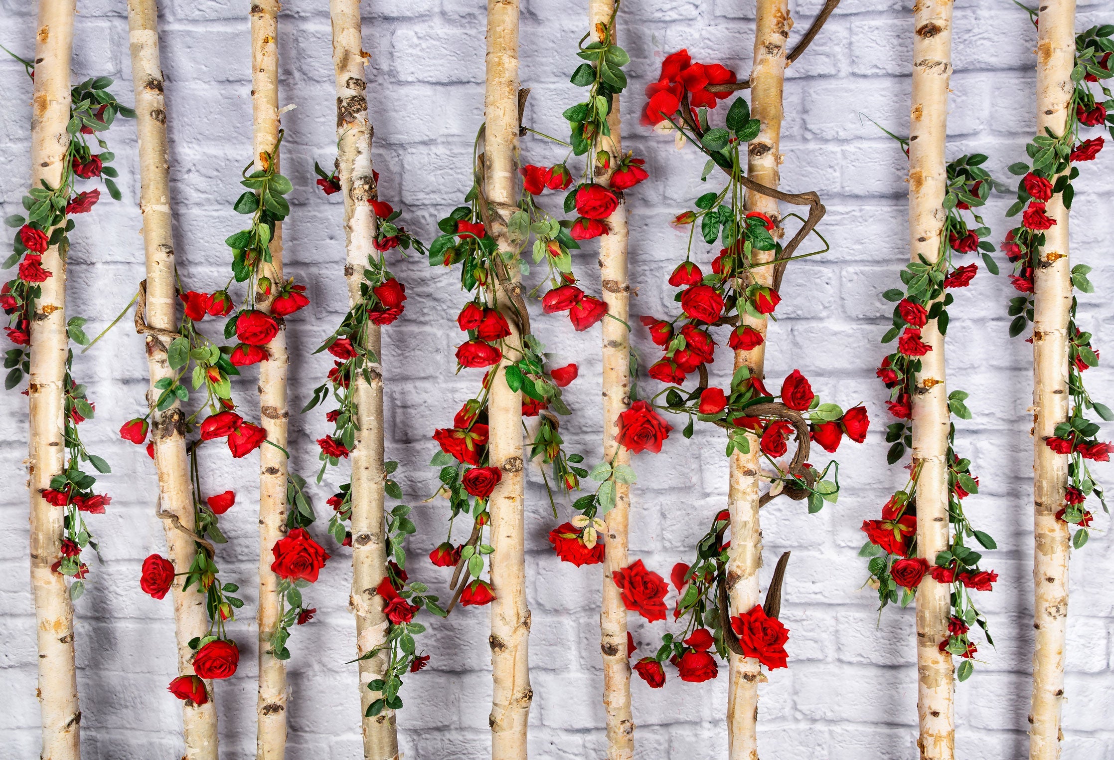 Kate Valentinstag \ Muttertag Holzstab mit Rosen Hintergrund Entworfen von Jia Chan Fotografie