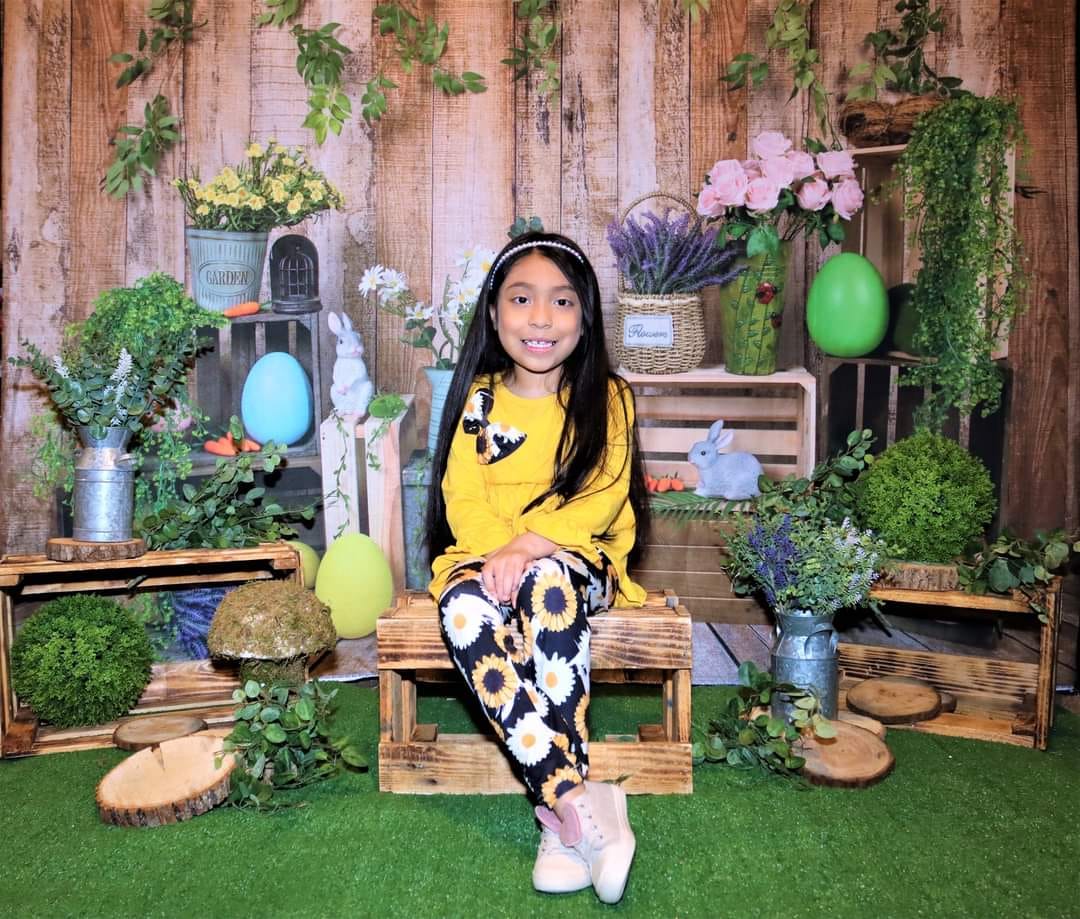 Kate Ostern Karotte Kaninchen Ostereier bunte Blume Hintergrund für Fotografie - Kate Backdrop.de