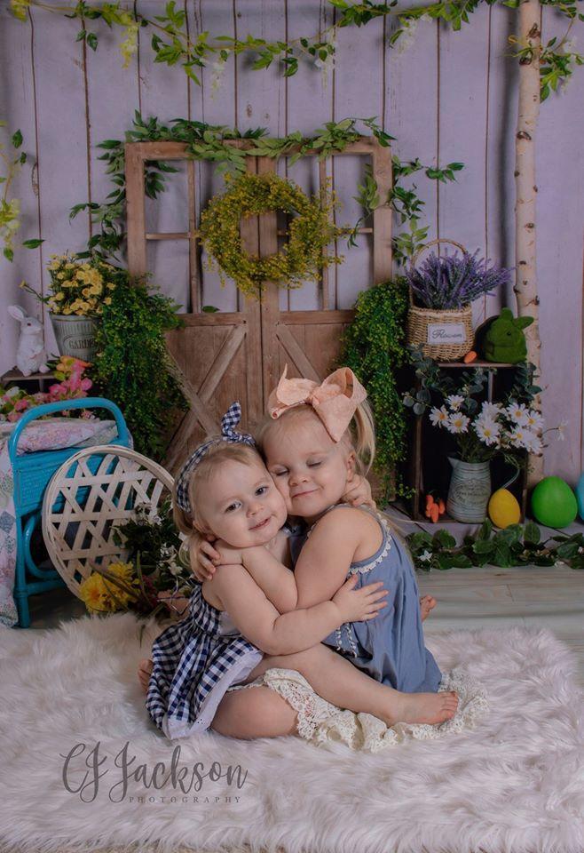 Katebackdrop:Kate Floral Barn Door Easter Backdrop Designed by Jia Chan Photography