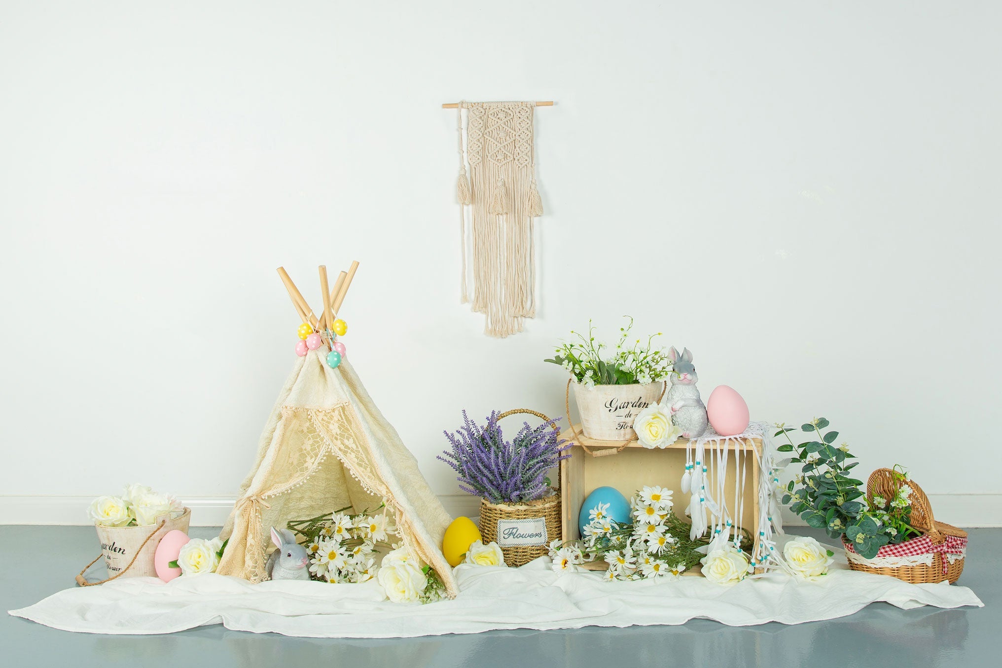 Kate Frühling Ostern Ostereier Hintergrund entworfen von Jia Chan Photography - Kate Backdrop.de