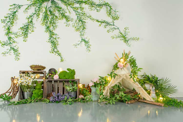 Kate Frühling Ostern Blätter Hintergrund entworfen von Jia Chan Photography - Kate Backdrop.de