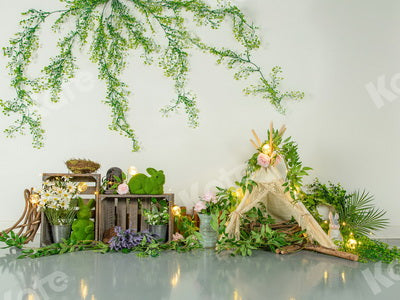 Kate Frühling Ostern Blätter Hintergrund entworfen von Jia Chan Photography - Kate Backdrop.de