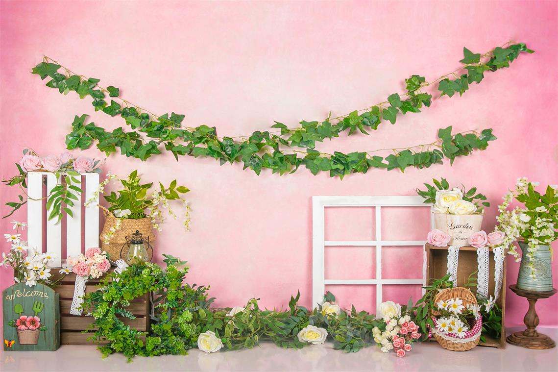 Kate rosa Scheune Blumen Sommer Hintergrund Entworfen von Jia Chan Photography - Kate Backdrop.de