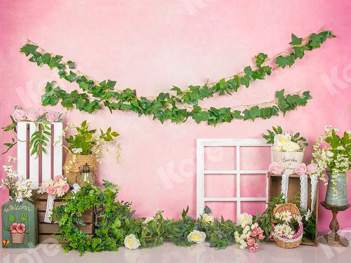 Kate rosa Scheune Blumen Sommer Hintergrund Entworfen von Jia Chan Photography - Kate Backdrop.de