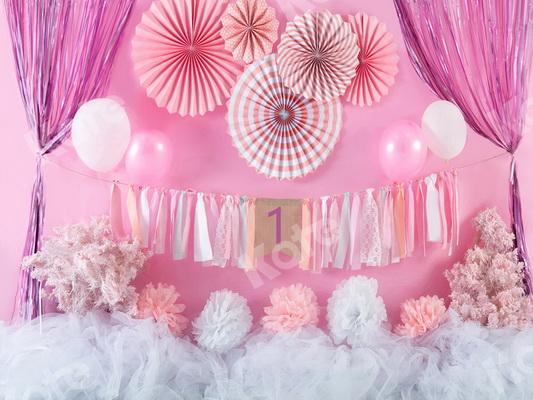 Kate 1 Geburtstag cakesmash Luftballons Hintergrund Entworfen von Jia Chan Photography - Kate Backdrop.de