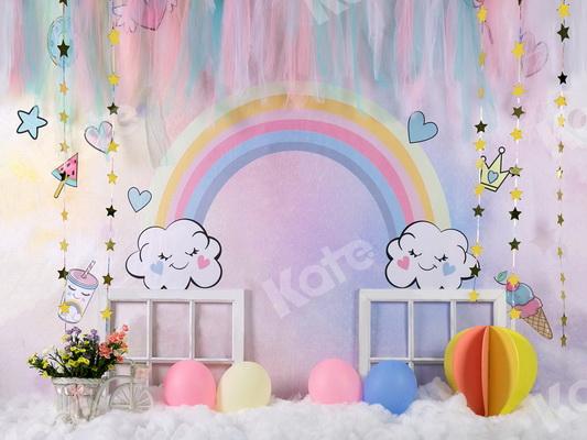 Kate Regenbogen und Sterne cakesmash Hintergrund Entworfen von Jia Chan Photography - Kate Backdrop.de