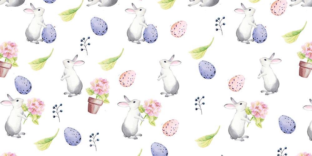 Kate Ostern Hase rosa lila Eier Hintergrund von Chain Photography
