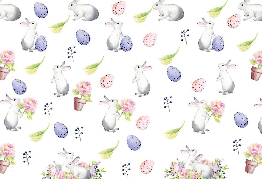 Kate Ostern Hase rosa lila Eier Hintergrund von Chain Photography