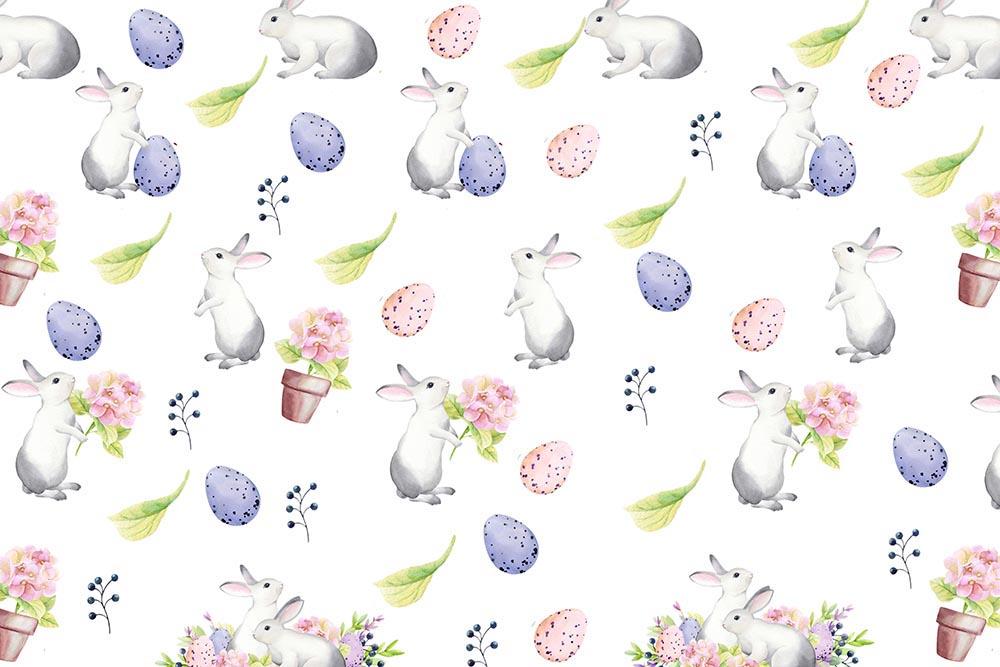 Kate Ostern Hase rosa lila Eier Hintergrund von Chain Photography
