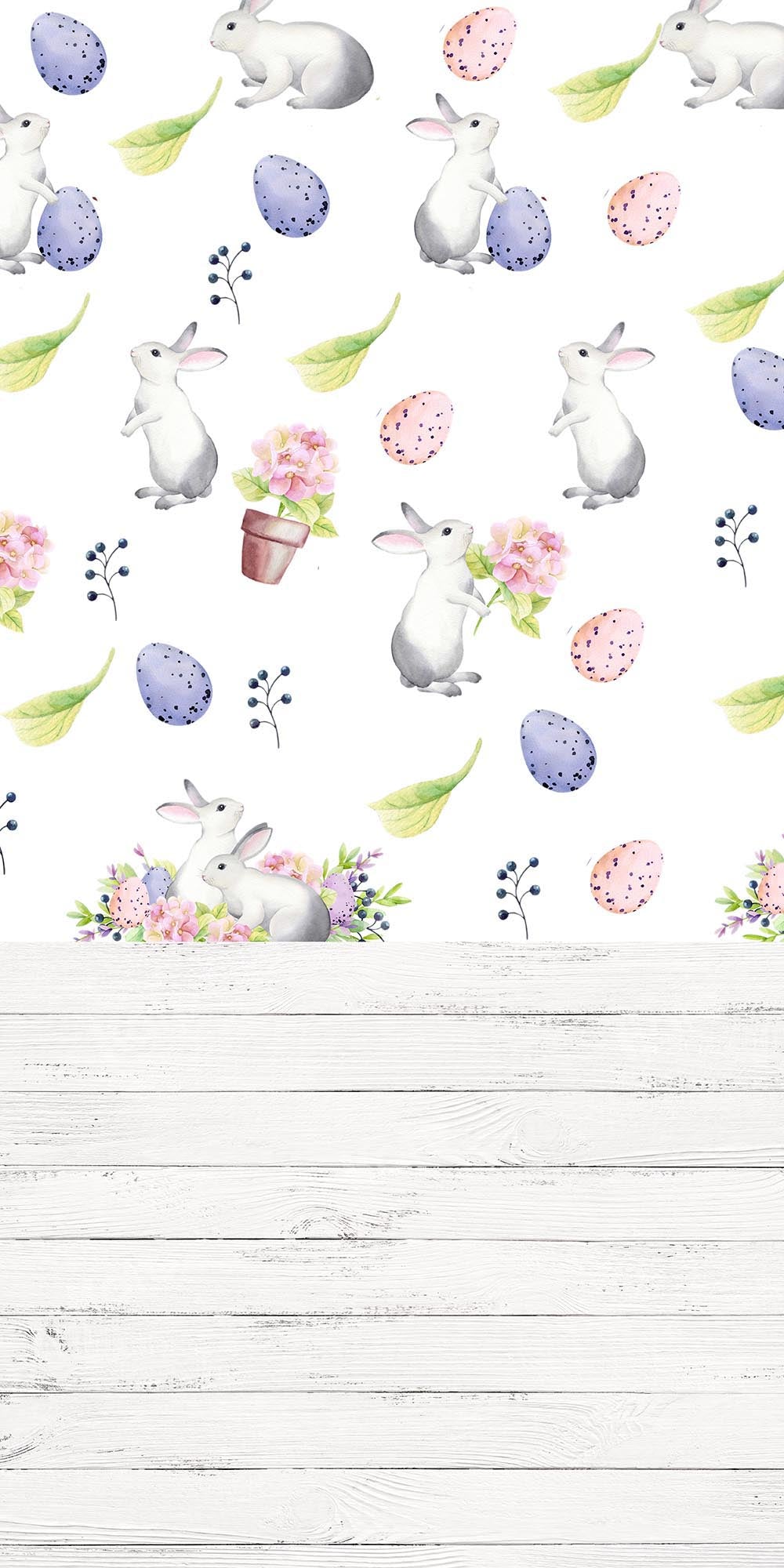 Kate Sweep Ostern Hasen Eier Holz Hintergrund von Chain Photography - Kate Backdrop.de