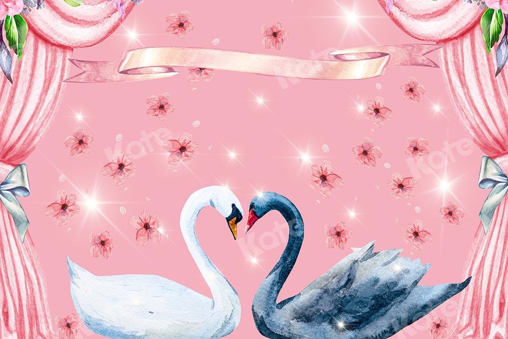 Kate Valentinstag Liebe Schwäne Hintergrund von Chain Photography - Kate Backdrop.de