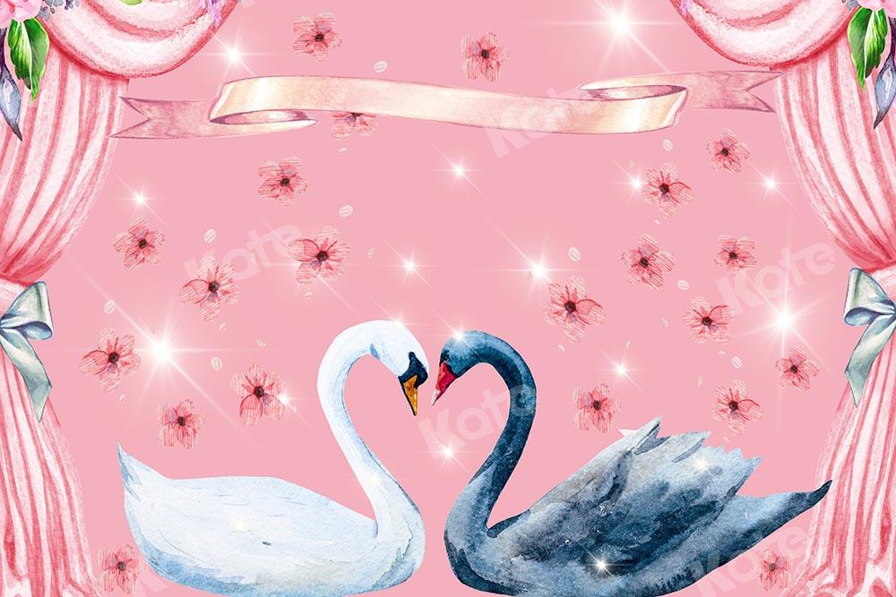 Kate Valentinstag Liebe Schwäne Hintergrund von Chain Photography