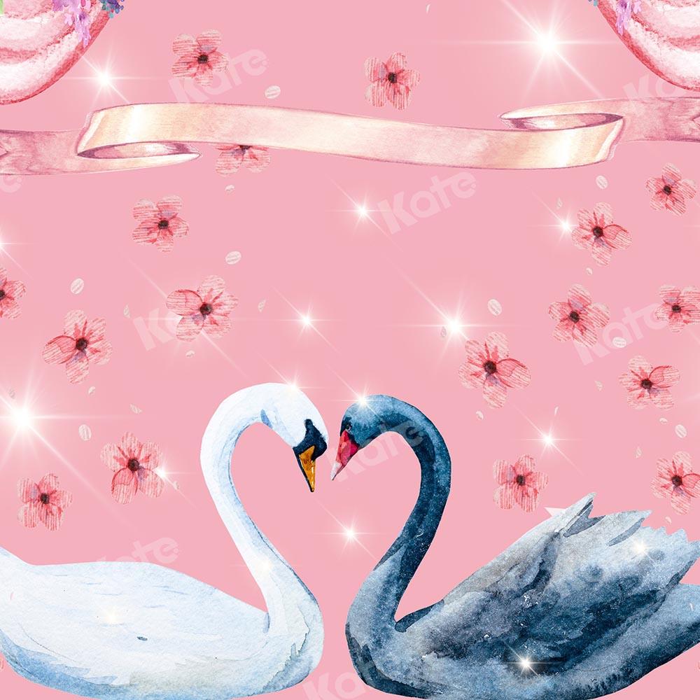 Kate Valentinstag Liebe Schwäne Hintergrund von Chain Photography