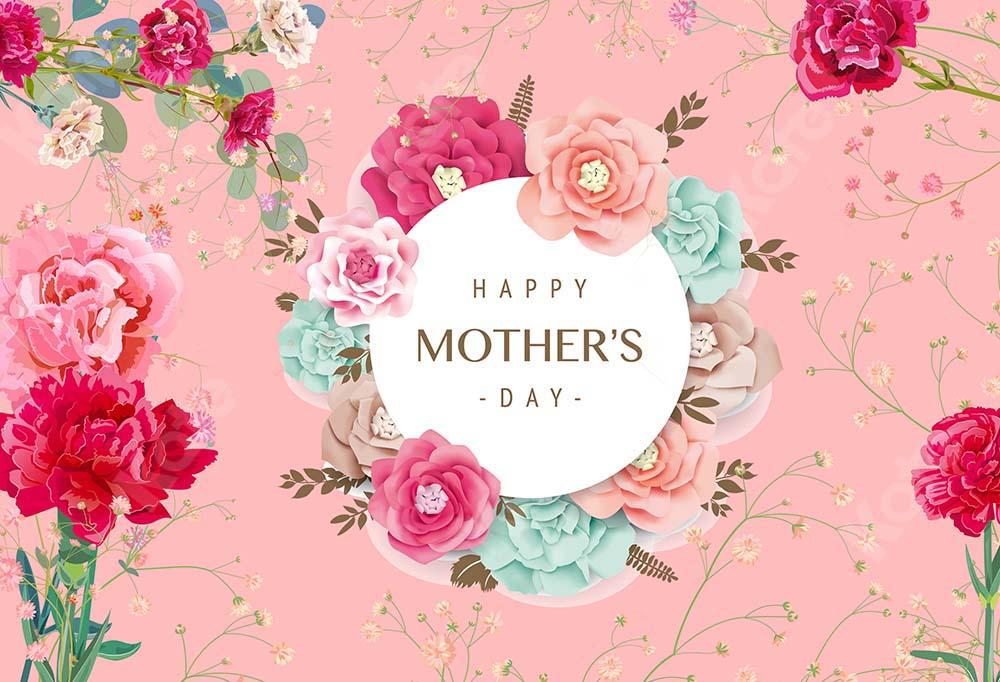 Kate Glücklicher Muttertag blüht Party rosa Hintergrund von Chain Photography - Kate Backdrop.de