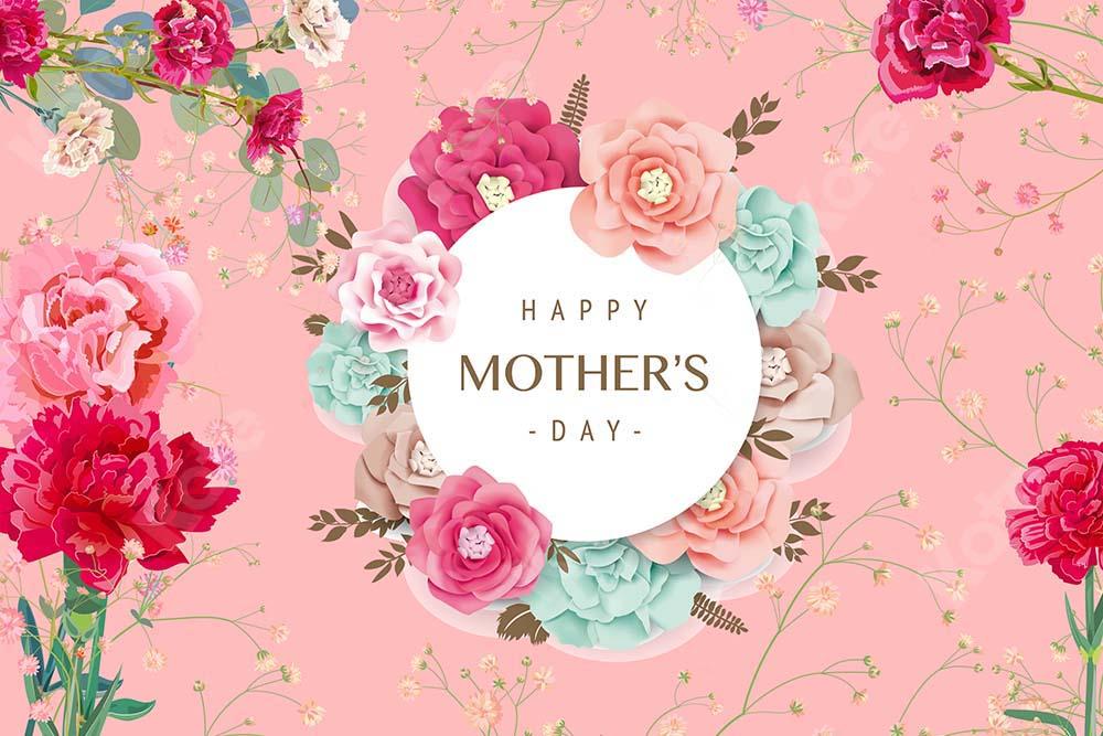 Kate Glücklicher Muttertag blüht Party rosa Hintergrund von Chain Photography - Kate Backdrop.de