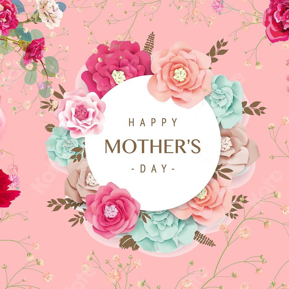 Kate Glücklicher Muttertag blüht Party rosa Hintergrund von Chain Photography - Kate Backdrop.de